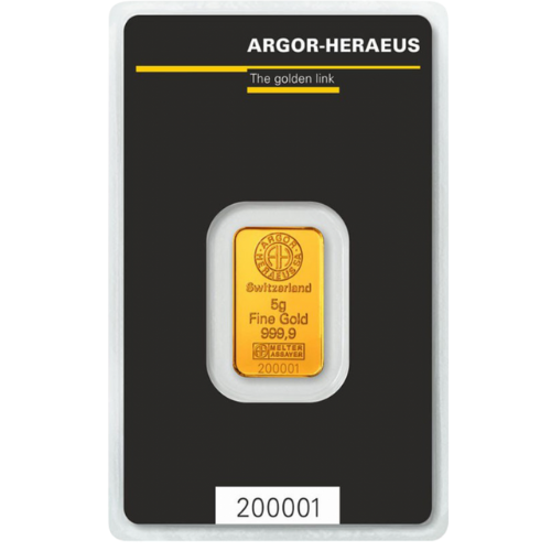 5g Goldbarren Argor Heraeus
