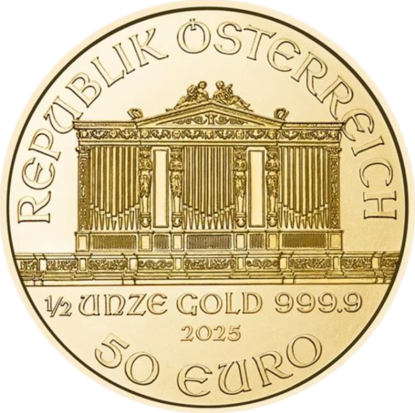 1/2 Unze Gold Wiener Philharmoniker 2025