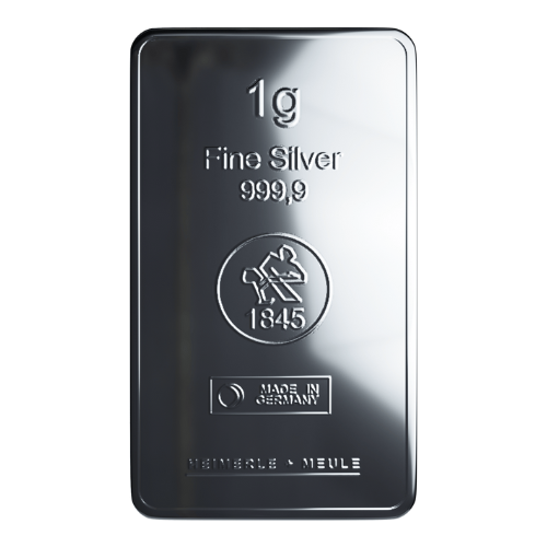 1g Silberbarren Heimerle und Meule