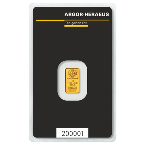 1g Goldbarren Argor Heraeus