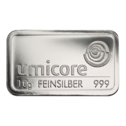 10g Silberbarren (Heraeus, Degussa, Umicore)