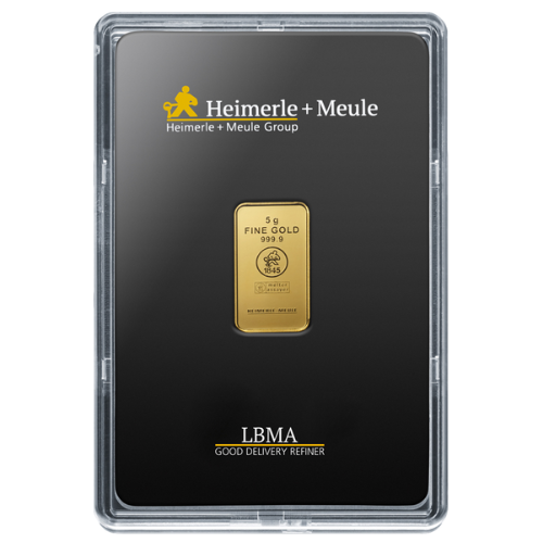 5g Goldbarren Heimerle und Meule